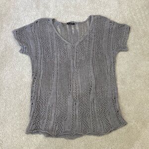 Eileen Fisher Gray Knit Top